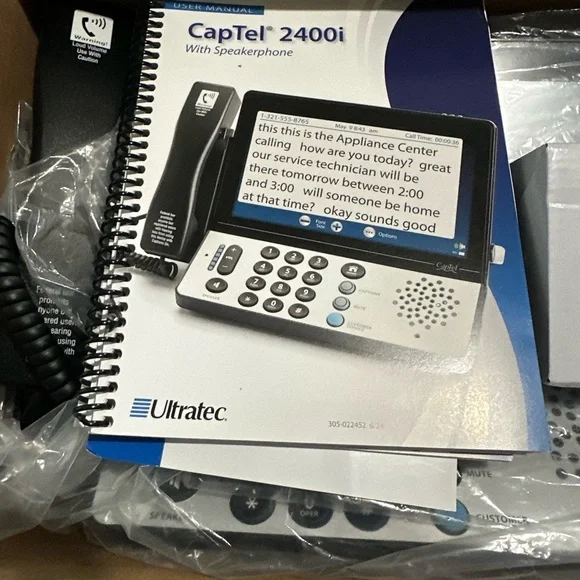 CapTel Black and Gray Phone System